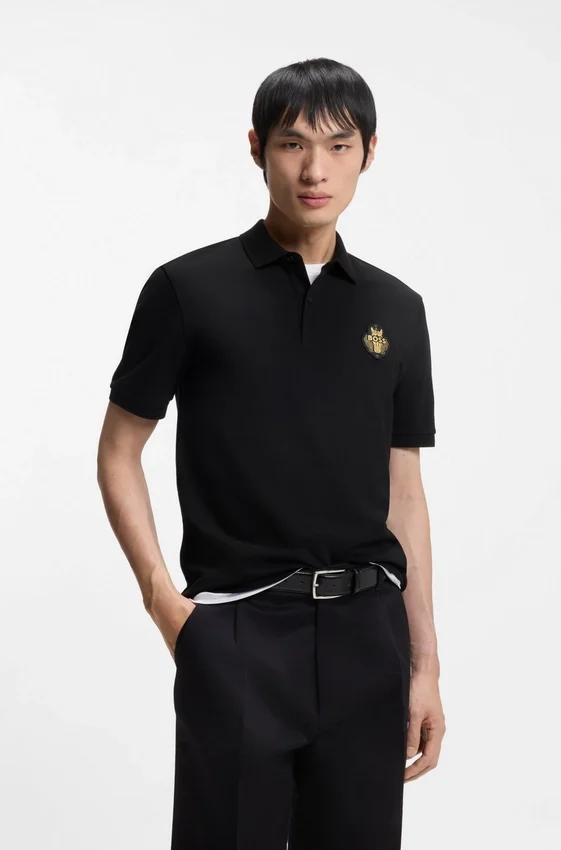 Year of the Horse Logo-artwork polo shirt in cotton piqué Year of the Horse Logo-artwork polo shirt in cotton piqué