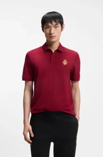 Year of the Horse Logo-artwork polo shirt in cotton piqué