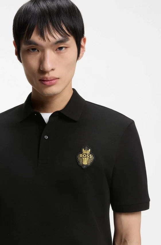 Year of the Horse Logo-artwork polo shirt in cotton piqué Year of the Horse Logo-artwork polo shirt in cotton piqué