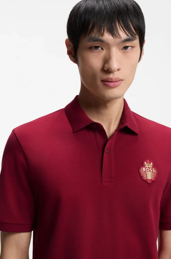 Year of the Horse Logo-artwork polo shirt in cotton piqué Year of the Horse Logo-artwork polo shirt in cotton piqué