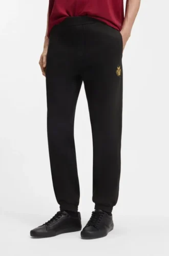 Year of the Horse Logo-artwork tracksuit bottoms in cotton terry