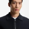 Zip-collar sweater in virgin wool Zip-collar sweater in virgin wool