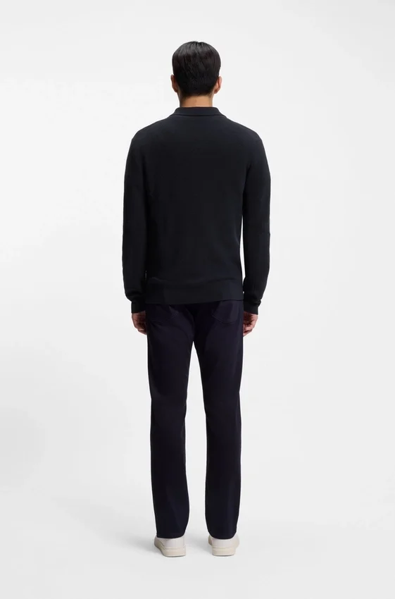 Zip-collar sweater in virgin wool Zip-collar sweater in virgin wool