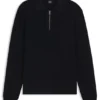 Zip-collar sweater in virgin wool Zip-collar sweater in virgin wool