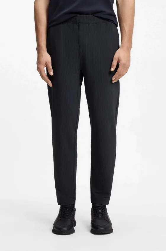 Zip-frame tracksuit bottoms in waffle fabric Zip-frame tracksuit bottoms in waffle fabric
