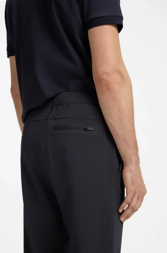 Zip-frame tracksuit bottoms in waffle fabric Zip-frame tracksuit bottoms in waffle fabric