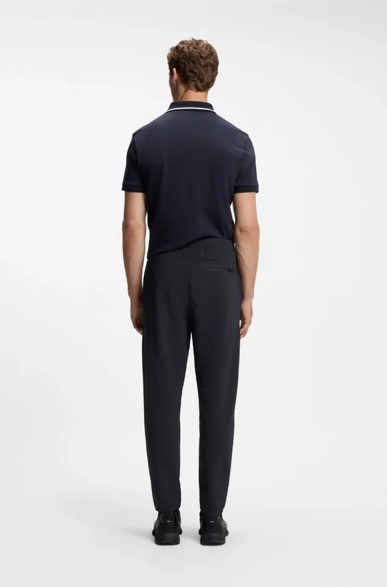 Zip-frame tracksuit bottoms in waffle fabric Zip-frame tracksuit bottoms in waffle fabric