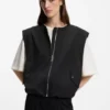 Zip-front waistcoat in twill