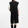 Zip-front waistcoat in twill