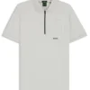 Zip-neck polo shirt in moisture-wicking fabric Zip-neck polo shirt in moisture-wicking fabric