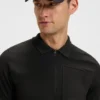 Zip-neck polo shirt in moisture-wicking fabric Zip-neck polo shirt in moisture-wicking fabric
