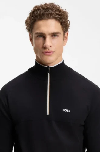 Zip-neck sweater
