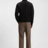 Zip-neck sweatshirt in a cotton blend