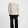 Zip-neck sweatshirt in a cotton blend