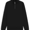 Zip-neck sweatshirt in a cotton blend