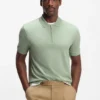 Zip-placket polo shirt in a cotton blend Zip-placket polo shirt in a cotton blend