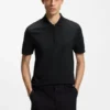 Zip-placket polo shirt in a cotton blend Zip-placket polo shirt in a cotton blend