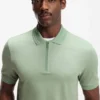 Zip-placket polo shirt in a cotton blend Zip-placket polo shirt in a cotton blend