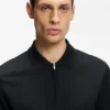 Zip-placket polo shirt in a cotton blend Zip-placket polo shirt in a cotton blend