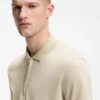 Zip-placket polo shirt in a cotton blend Zip-placket polo shirt in a cotton blend
