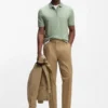 Zip-placket polo shirt in a cotton blend Zip-placket polo shirt in a cotton blend