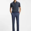 Zip-placket polo shirt in a cotton blend Zip-placket polo shirt in a cotton blend