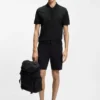 Zip-placket polo shirt in a cotton blend Zip-placket polo shirt in a cotton blend