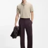 Zip-placket polo shirt in a cotton blend Zip-placket polo shirt in a cotton blend
