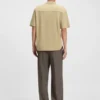 Zip-placket polo shirt in a cotton blend