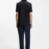 Zip-placket polo shirt in a cotton blend