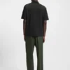 Zip-placket polo shirt in a cotton blend