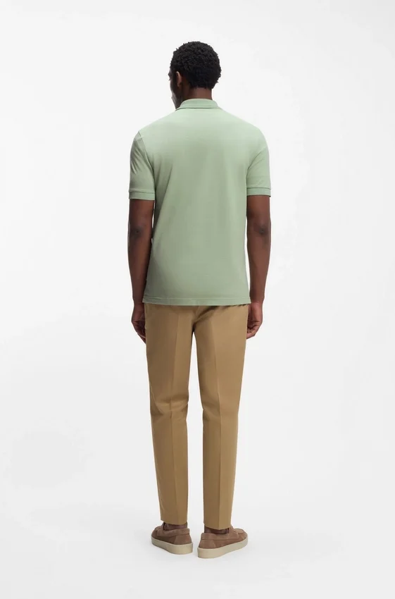 Zip-placket polo shirt in a cotton blend Zip-placket polo shirt in a cotton blend