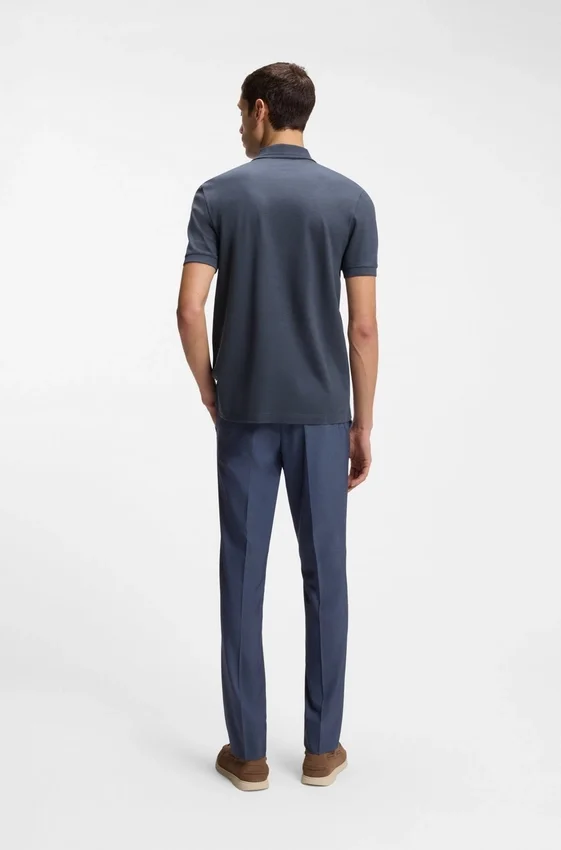 Zip-placket polo shirt in a cotton blend Zip-placket polo shirt in a cotton blend