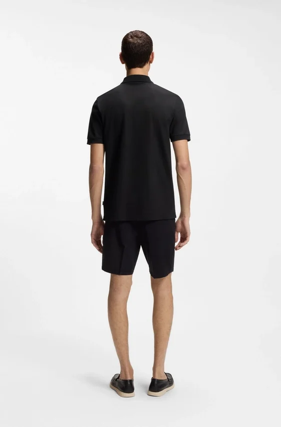 Zip-placket polo shirt in a cotton blend Zip-placket polo shirt in a cotton blend