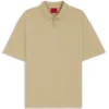Zip-placket polo shirt in a cotton blend