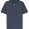 Zip-placket polo shirt in a cotton blend Zip-placket polo shirt in a cotton blend
