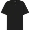 Zip-placket polo shirt in a cotton blend Zip-placket polo shirt in a cotton blend