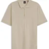 Zip-placket polo shirt in a cotton blend Zip-placket polo shirt in a cotton blend