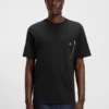 Zip-pocket T-shirt in interlock cotton