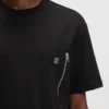 Zip-pocket T-shirt in interlock cotton