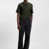 Zip-pocket T-shirt in interlock cotton