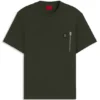 Zip-pocket T-shirt in interlock cotton
