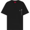 Zip-pocket T-shirt in interlock cotton