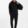 Zip-up hoodie in stretch cotton with logo print Zip-up hoodie in stretch cotton with logo print