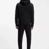 Zip-up hoodie in stretch cotton with logo print Zip-up hoodie in stretch cotton with logo print