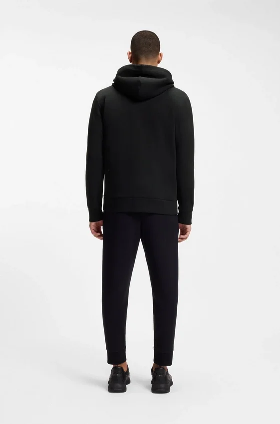 Zip-up hoodie in stretch cotton with logo print Zip-up hoodie in stretch cotton with logo print