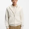 Zip-up hoodie with monogram hood