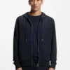 Zip-up hoodie with monogram hood