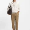 Zip-up hoodie with monogram hood
