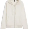 Zip-up hoodie with monogram hood
